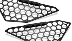 Revamp your 2020-2024 Chevy Silverado | Fab Fours Vengeance Bumper Grille Insert | Hexagonal Mesh, Black Steel