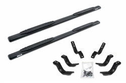 2022-2023 Tundra 1000 Series Nerf Bar | Rocker Panel Mount, With Step Pads, 4 Inch Oval, Black Textured, Galvanized Steel