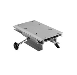 GARELICK Boat Seat Slider 75090 Low Profile; Fits 5-5/8 To 6 Inch Diameter Post; 6 Inch Forward And Backward Travel Length; 13 Inch Length x 8-1/2 Inch Width; 360 Degree Rotate; Anodized; Aluminum; Locking; Slide Mount