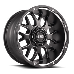 Upgrade your ride with Grid Wheels 20x9 Matte Black Wheels | Cast Aluminum Construction | Compatible with TPMS | Limited Lifetime Warranty