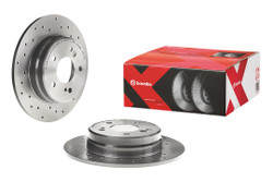 Brembo Xtra Solid Cross Drilled Brake Rotor | Sports Look, UV Paint, Anti-Corrosion Material, ECE-R90 Certified