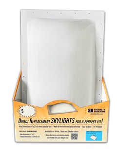 Brighten up Your RV with 5 Inch Bubble Dome Skylight | Made in USA - Box of 5 | White/ Clear/ Smoke Polycarbonate
