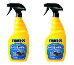 2x Rain-X 2-In-1 Glass Cleaner | Fast & Streak-Free | Water Repellent Formula