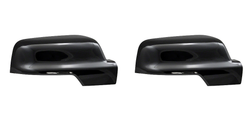 2x Coast To Coast Exterior Mirror Cover CCIMC67534BK Top Half Cover; Black; ABS Plastic; Set Of 2; With Turn Signal Cutout