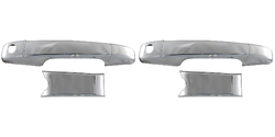 2x Coast To Coast Exterior Door Handle Cover CCIDH68135B Chrome Plated; ABS Plastic; Levers Only; With Driver Side Keyhole/Without Passenger Side Keyhole; With Covers For 4 Doors