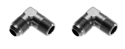 2x Durable 90 Deg -6 AN Male To 3/8 NPT Adapter | Exclusive Color Anodizing, Swivel Seal, CNC Machined