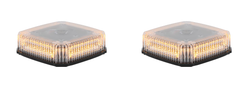 2x Acari Fleet Solutions 360 Series Mini Bar Warning Light | Amber LED, 12 Flash Patterns, SAE Class 1 Certified