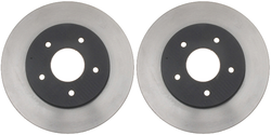 2x Fits 1965-1982 Chevrolet Corvette Raybestos Brakes Brake Rotor 5500 Specialty - Street Performance; OE Replacement; Supplied In Noise Dampening Iron; Single