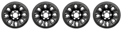 4x Transform Your Wheels | Snap-On 17 Inch Gloss Black Wheel Skins - Set Of 4