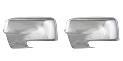 2x Coast To Coast Exterior Mirror Cover CCIMC67496 Full Cover; Chrome Plated; ABS Plastic; Set Of 2