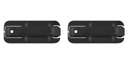 2x Coast To Coast Exterior Door Handle Cover CCIDH68570BBK Black; ABS Plastic; With Door Handle Trim; With Driver Side Keyhole/Without Passenger Side Keyhole; With Covers For 4 Doors