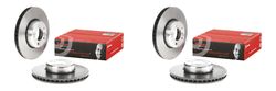 2x Brembo Vented Brake Rotor | 340mm Diameter - High Carbon Cast Iron | UV Coating | ECE-R90 Certified