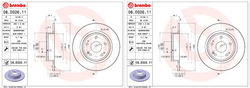 2x Brembo Brake Rotor 08D32611C02 Solid; One Piece Design; Wheel Bolt Pattern 5 x 114.3 Millimeter; 154.7 Millimeter Hat Inside Diameter; 64.15 Millimeter Hub Diameter; Gray Cast Iron; Single