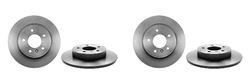 2x Brembo Brake Rotor | High Carbon Solid Design | 2006-2011 Lucerne, DTS | ECE-R90 Certified