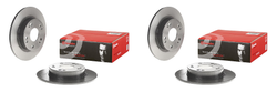 2x Brembo Brake Rotor 08A14711C02 Solid; One Piece Design; Wheel Bolt Pattern 5 x 114.3 Millimeter; 141.3 Millimeter Hat Inside Diameter; 64.2 Millimeter Hub Diameter; Gray Cast Iron; Single