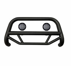 Black Horse Offroad Max T Bull Bar | 2-1/2 Inch Tube | Textured Black | Steel | No Skid Plate | 5.3 Inch LED Lights