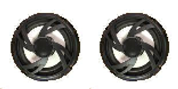 2x High Quality UV Protected Marine Speaker | 5-1/4 Inch Round | White Cone, Glossy Black Grill | With Blue LED Lights