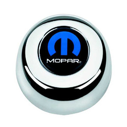 Customize Your Grant Classic & Challenger Steering Wheels | Chrome Plated Horn Button with Mopar Emblem - Adhesive/Snap On
