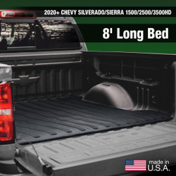 Protect Your Truck Bed with Boomerang Rubber Bed Mat | Direct Fit | Raised Edges | Recycled Rubber | Non-Slip Surface
