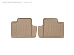 2009-2017 Infiniti FX35,QX70,FX50 Tan Floor Liners | Molded Fit, With Channels and Reservoir, WeatherTech Logo | TPO Material, Complete Interior Protection