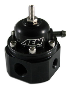 AEM CNC-Machined Fuel Pressure Regulator | Adjustable 20-150 PSI | Supports 1000HP | Universal Fit | Anodized Aluminum