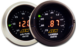 Accurate AEM Air/Fuel Ratio Gauge | Digital 2-1/16 Inch Round | Gasoline | 11-17 Range