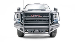 2020-2024 GMC Sierra 2500 HD,Sierra 3500 HD | Fab Fours Black Steel Elite Bumper with Grille Guard & Tow Hooks