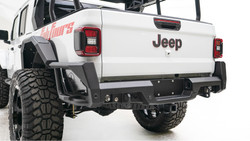 2020-2023 Fab Fours Gladiator JT Bumper | Ultimate Rear End Protection, Modular Design, Matte Black Steel