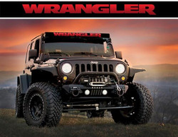 Enhance Your AeroX 52" Light Bar with Wrangler Text Insert | Black/Red