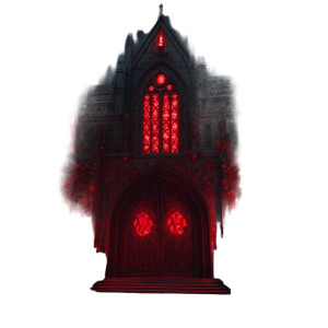 Gothic Red Castle Vinyl Car Decal Sticker – Waterproof & UV-Resistant 8" Gothic Red Castle Vinyl Car Decal Sticker – Waterproof & UV-Resistant 8"