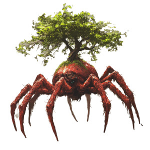 Red Spider Tree Vinyl Car Decal Sticker – Waterproof & UV-Resistant 8"