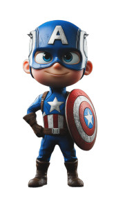 Young Captain America Vinyl Car Decal Sticker – Waterproof & UV-Resistant 8"