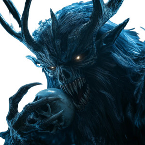 Wendigo Deer Skull Vinyl Car Decal Sticker – Waterproof & UV-Resistant 8"