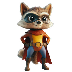 Superhero Animal Vinyl Car Decal Sticker – Waterproof & UV-Resistant 8"