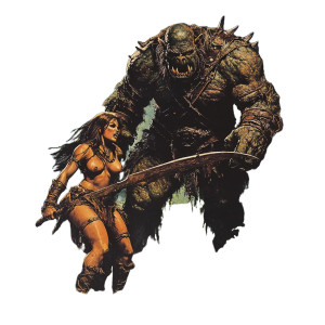 Orc Warrior Kidnapping Vinyl Car Decal Sticker – Waterproof & UV-Resistant 8"