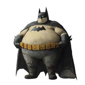 Fat Batman V7 Vinyl Car Decal Sticker – Waterproof & UV-Resistant 8"