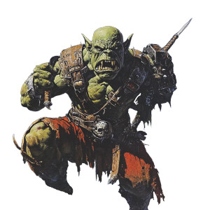 D&D Orc Vinyl Car Decal Sticker – Waterproof & UV-Resistant 8"