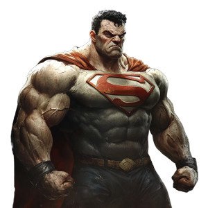 Ugly Superman Vinyl Car Decal Sticker – Waterproof & UV-Resistant 8"