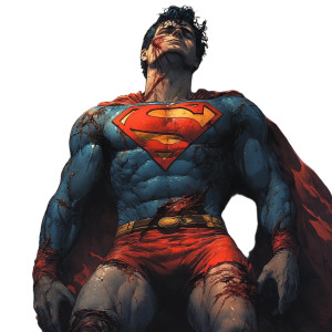 Wounded Superman Vinyl Car Decal Sticker – Waterproof & UV-Resistant 8" Wounded Superman Vinyl Car Decal Sticker – Waterproof & UV-Resistant 8"