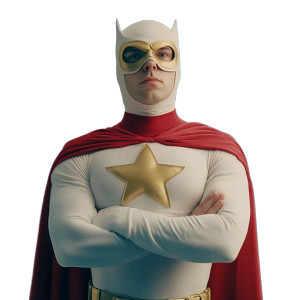 Superhero Costume Man Vinyl Car Decal Sticker – Waterproof & UV-Resistant 8"