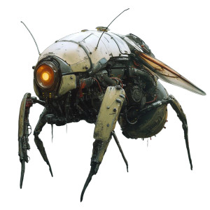 Insectoid Sci-Fi Mech Vinyl Car Decal Sticker – Waterproof & UV-Resistant 8"