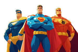 Superhero Trio Pose Vinyl Car Decal Sticker – Waterproof & UV-Resistant 8" Superhero Trio Pose Vinyl Car Decal Sticker – Waterproof & UV-Resistant 8"