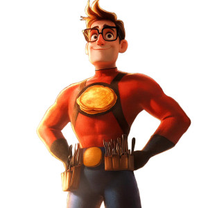 Pancake Superhero Vinyl Car Decal Sticker – Waterproof & UV-Resistant 8"