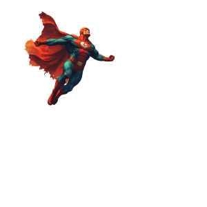 Flying Superhero V4 Vinyl Car Decal Sticker – Waterproof & UV-Resistant 8"