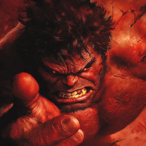 Red Hulk V12 Vinyl Car Decal Sticker – Waterproof & UV-Resistant 8"