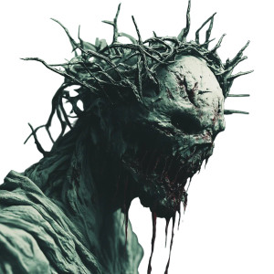 Thorn-Crowned Monster Vinyl Car Decal Sticker – Waterproof & UV-Resistant 8"