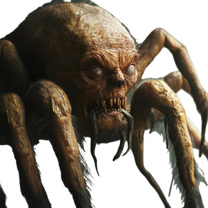 Mutated Human-Faced Spider Vinyl Car Decal Sticker – Waterproof & UV-Resistant 8"