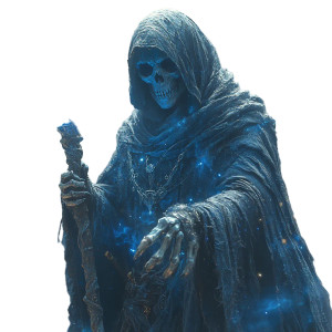 Dark Fantasy Reaper Vinyl Car Decal Sticker – Waterproof & UV-Resistant 8"