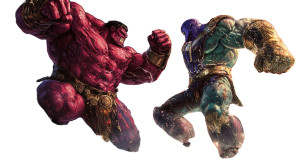 Red Hulk Vs Thanos Vinyl Car Decal Sticker – Waterproof & UV-Resistant 8"