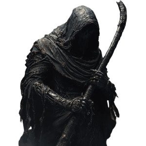 Grim Reaper Close-Up V3 Vinyl Car Decal Sticker – Waterproof & UV-Resistant 8"